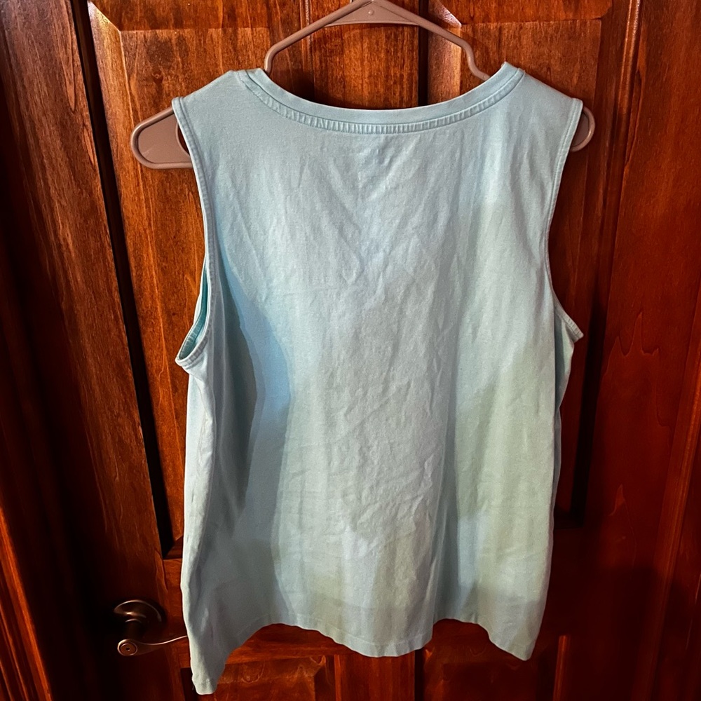 Women’s Christopher & Banks Tank Top Aqua Large - Picture 3 of 3